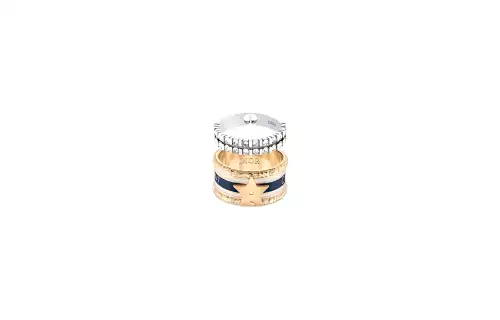 DIOR Brass, Crystal, Resin Rings Unisex Gold