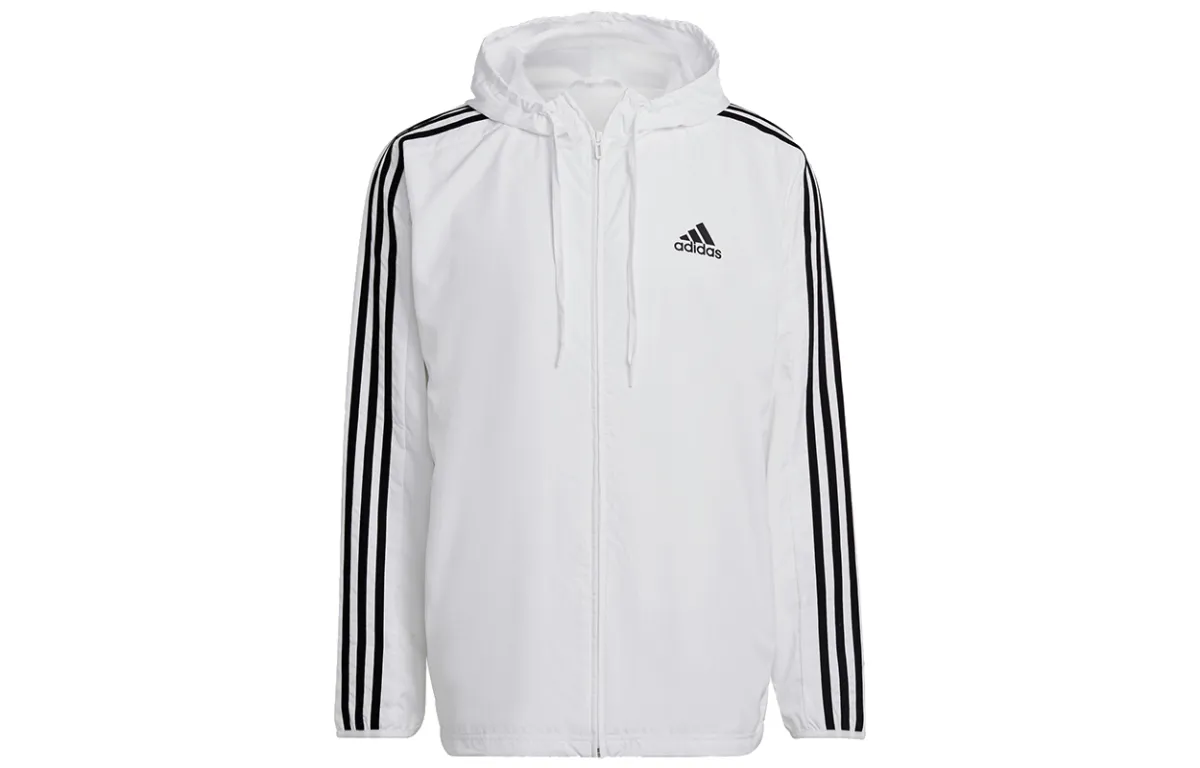 Adidas Essentials Woven Windbreaker Jacket Men's White