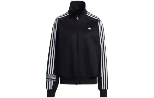 Adidas Originals Jackets Unisex Black Stand Collar Moderate Other