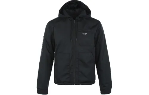 PRADA Jackets Men's Black Hooded Moderate Other