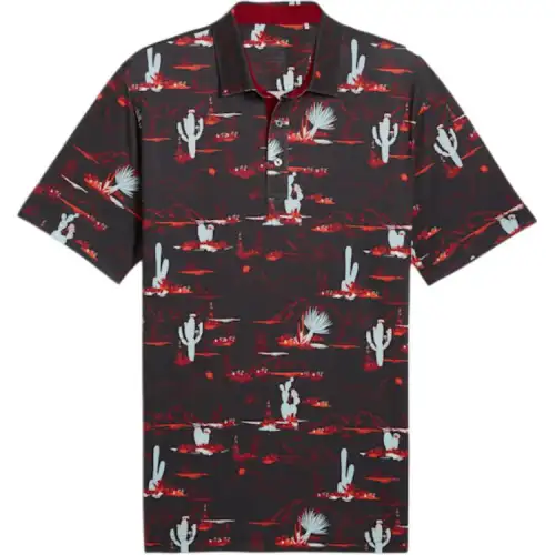 PUMA Golf Matter Bushland Polo Shirt Men's Dark Red