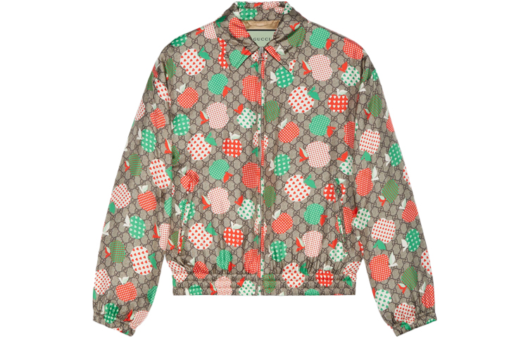 Мужская куртка Gucci GUCCI Logo (коричневая)