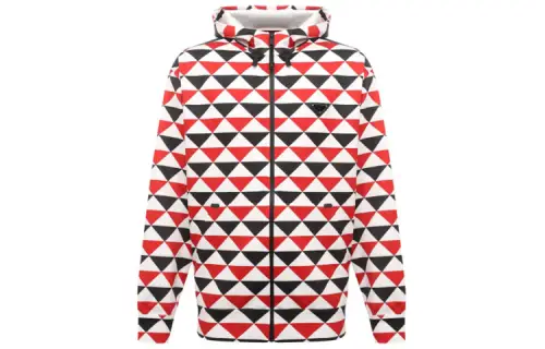 PRADA Jackets Men's Red Hooded Moderate Other