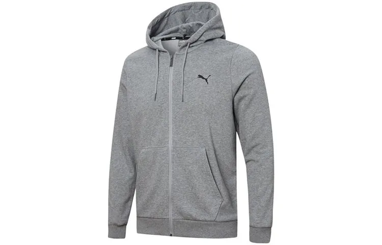 PUMA Jackets Men's Gray Hooded Moderate Other