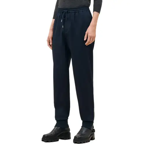 HERMES Knitted Sweatpants Men's Marine Blue