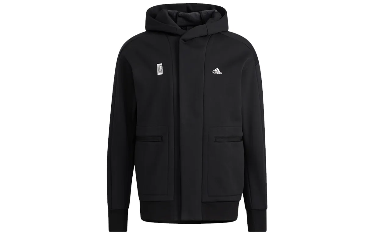 Adidas Jackets Men's Black Hooded Moderate Other