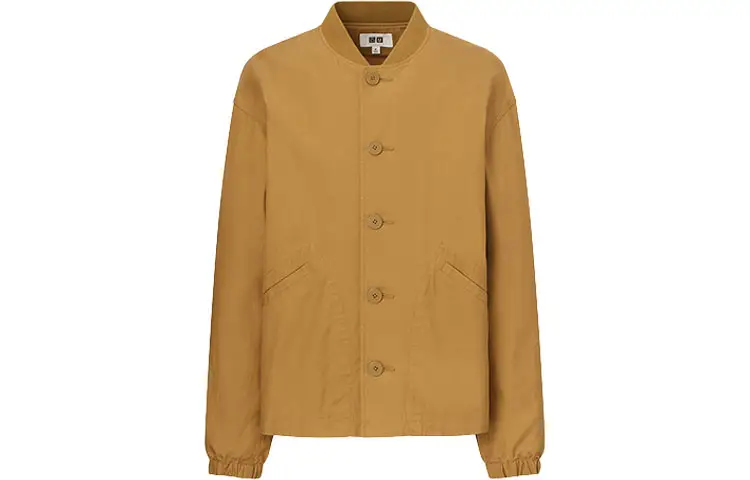UNIQLO Jackets Men's Mustard Baseball Collar Moderate Other