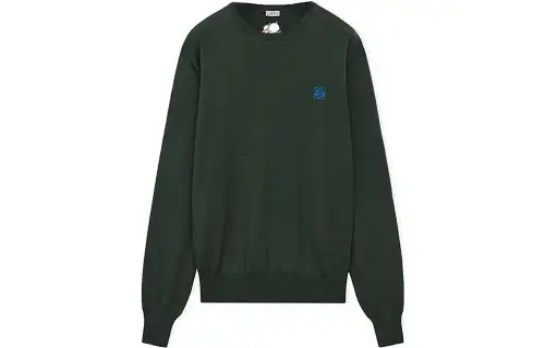 LOEWE SS24 Sweater Men's Dark Khaki Green