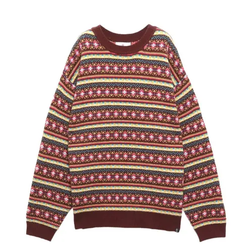 FILA FW24 FAIR ISLE SWEATER Unisex Brown