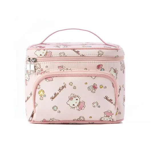 Sanrio Hello Kitty Canvas Makeup Bag Women's Pink