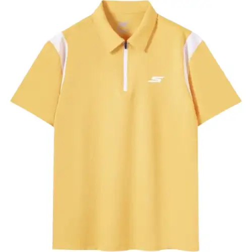 Skechers Polo Shirt Men's Mango Yellow & White