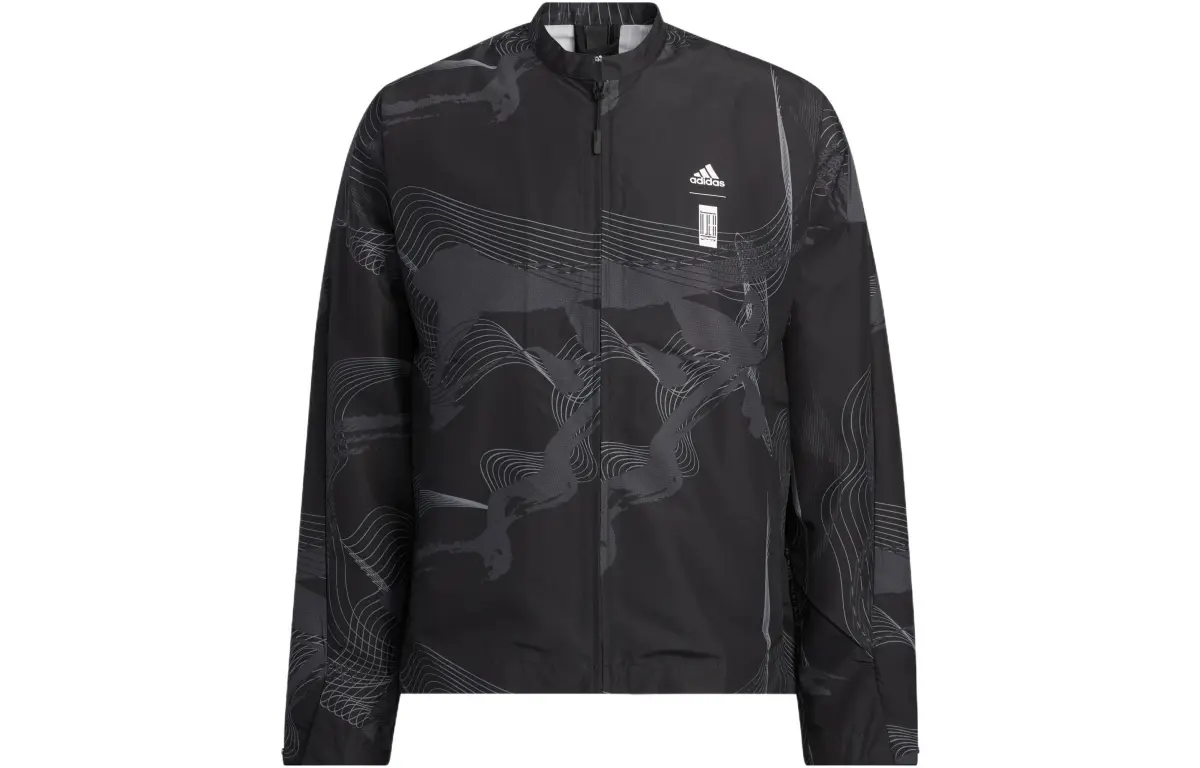 Adidas Jackets Men's Black Stand Collar Moderate Other