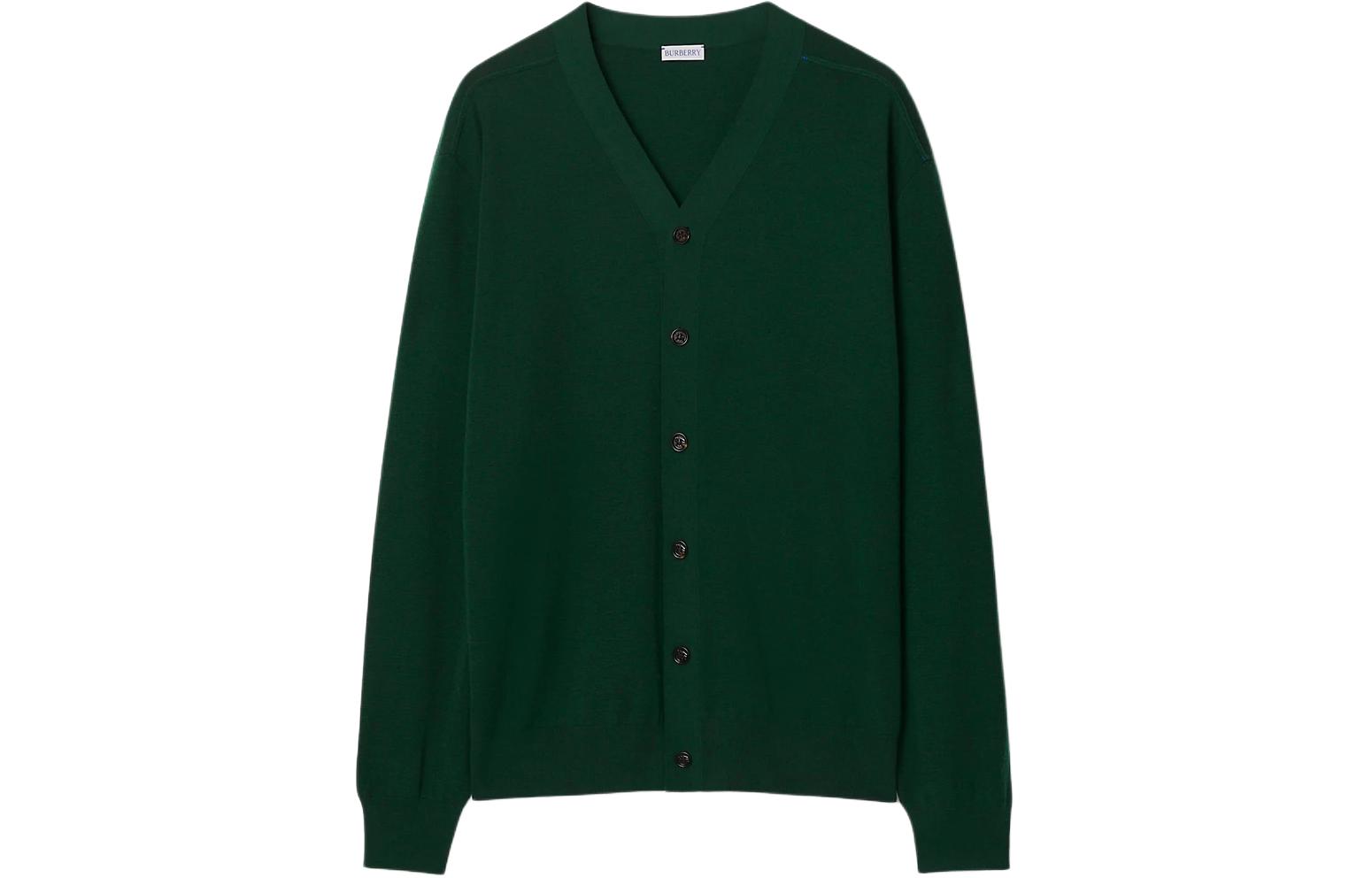 Мужской кардиган Burberry шерстяной (зеленый)