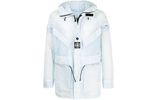 STONE ISLAND Jackets Men's Blue Hooded Moderate Workwear