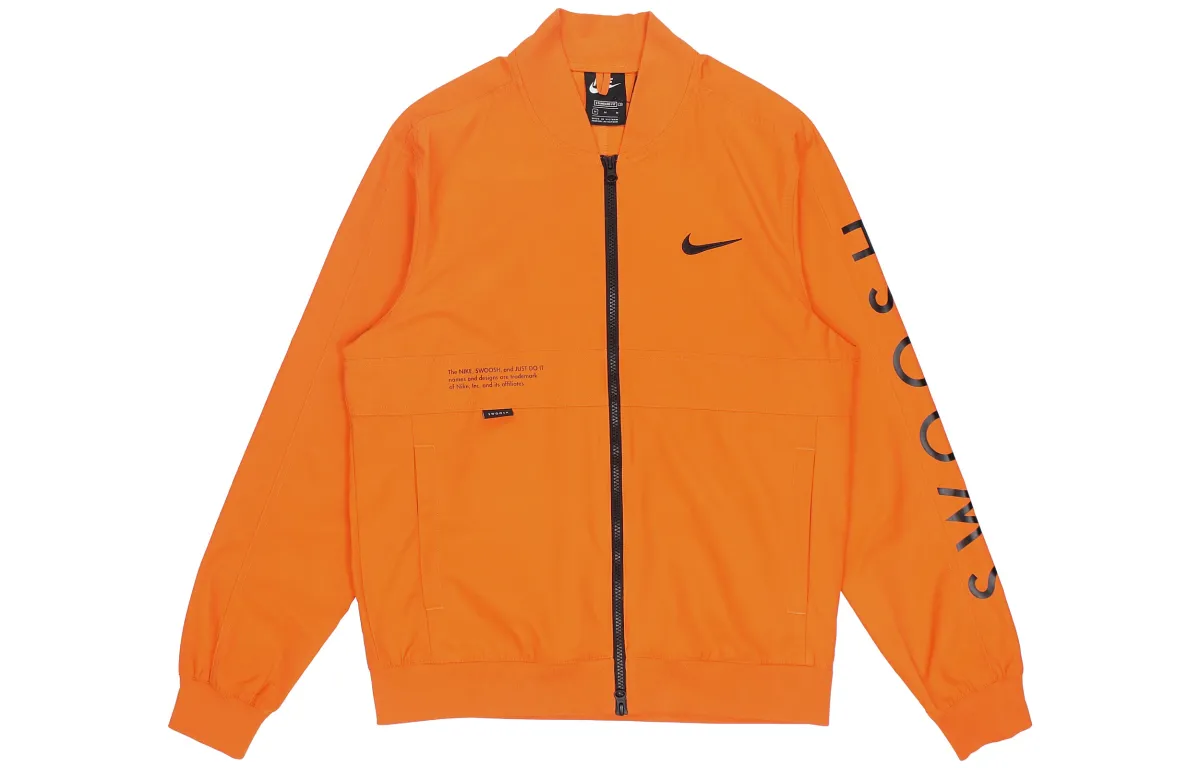 Nike Sportswear Swoosh Men's Logo Printing Sports Jacket Orange