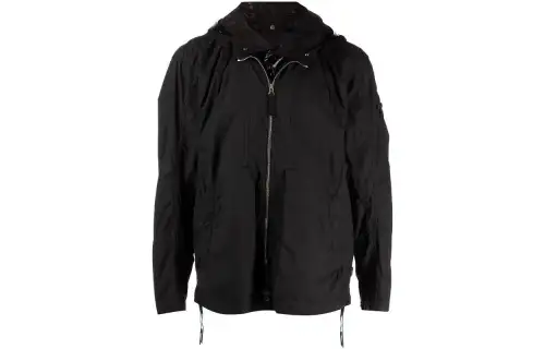 STONE ISLAND Jackets Men's Black Hooded Moderate Other