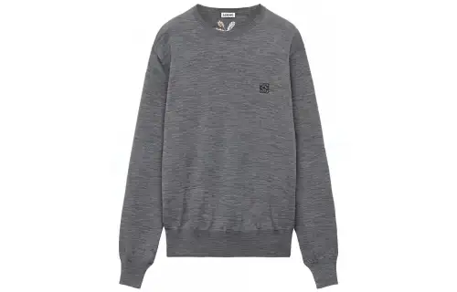 LOEWE Sweaters Men's Gray Crew Neck Moderate Other