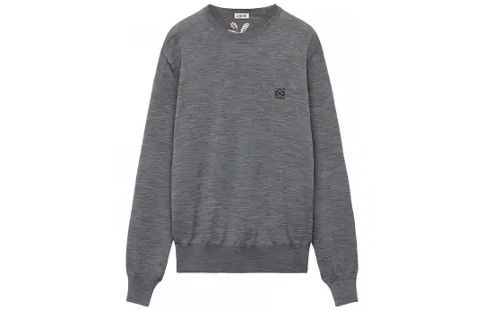 LOEWE Sweaters Men's Gray Crew Neck Moderate Other