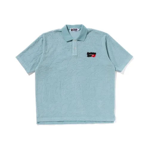 Bape Line Camo Terry Towel Ape Head One Point Polo