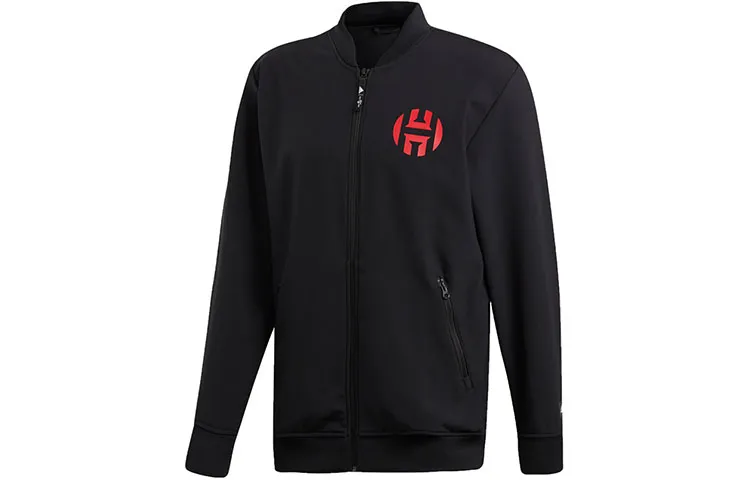 Adidas Chinese New Year Jackets Men's Black Baseball Collar Moderate Straight Fit