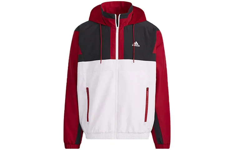 Adidas Jacket Men's White Red Multicolor