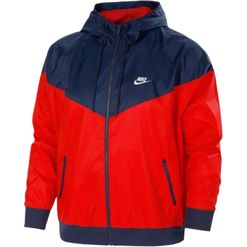 Nike Jackets Men's Red Hooded (Non-detachable) Moderate Straight Fit
