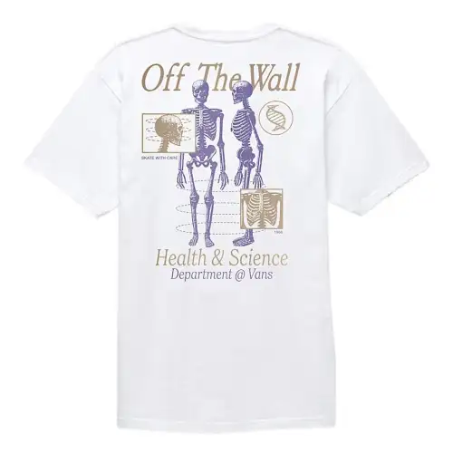 Vans T Shirts Men's White Crew Neck Moderate Straight Fit