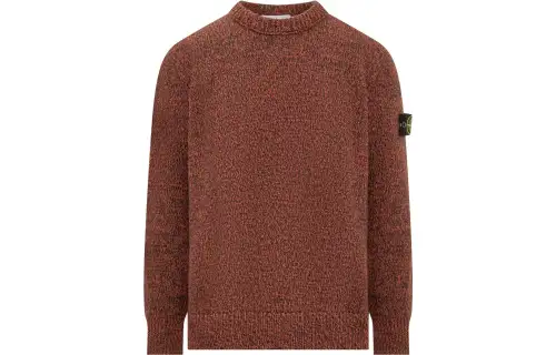 STONE ISLAND Sweaters Men's Dark Red Crew Neck Moderate Other