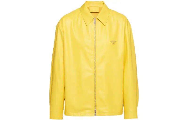 PRADA Jackets Men's Sunlight Yellow Lapel Moderate Other