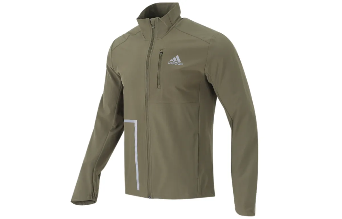 Adidas Jackets Men's Olive Stand Collar Moderate Other