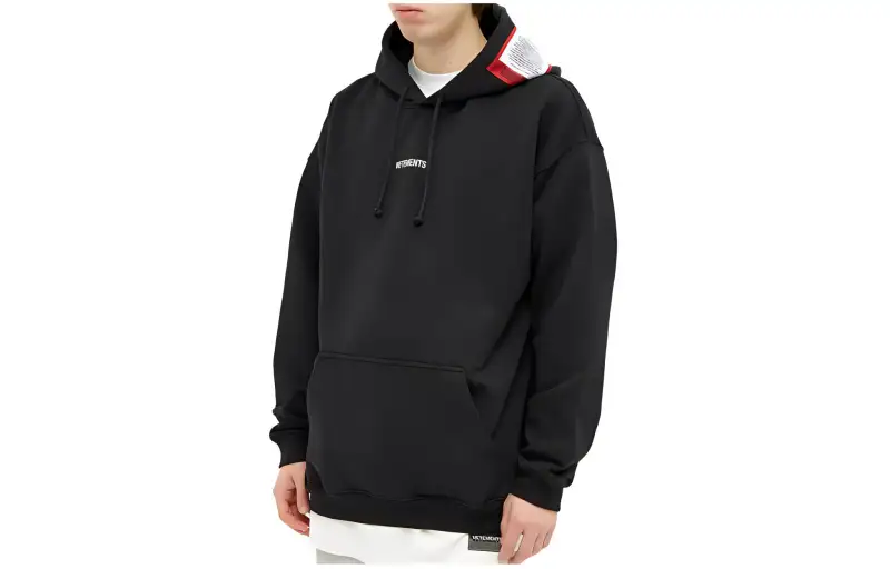 Vetements Sweatshirts Men's Black Crew Neck Thickened Other