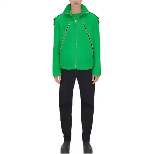 Bottega Veneta Jackets Men's Parrot Green Hooded Moderate Other