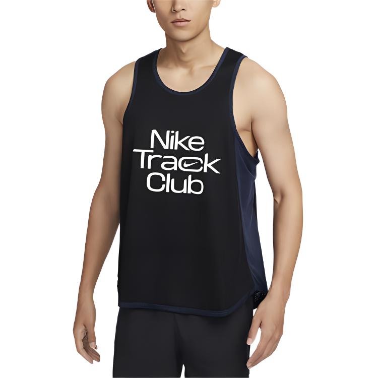 Nike Running Tank Tops Men’s Black Crew Neck Moderate Straight Fit