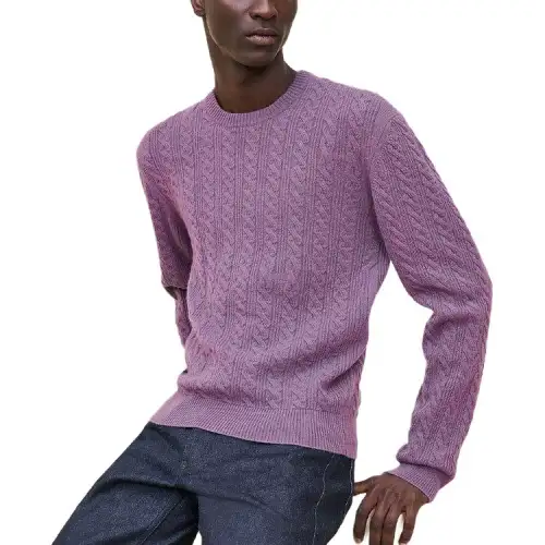 HERMES Cashmere Sweater Men's Purple