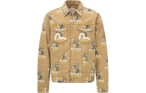 EVISU Jackets Men's Khaki Lapel Moderate Other