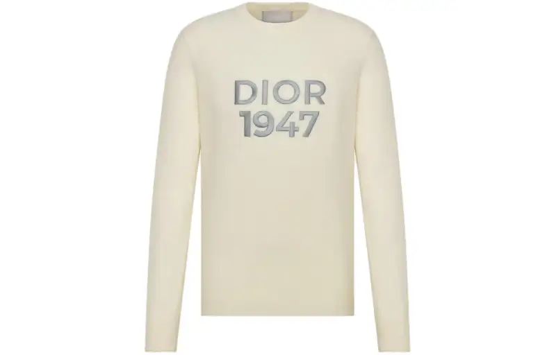 DIOR Crew Neck Sweater Men's Beige