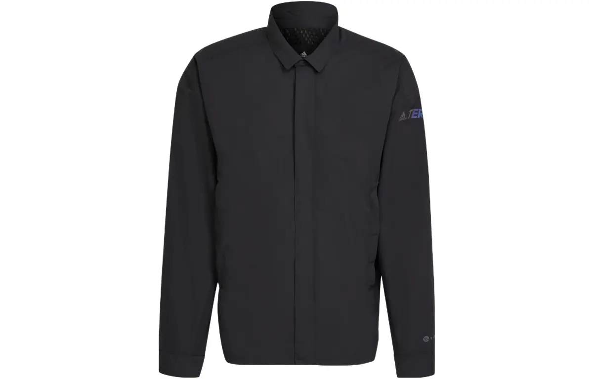 Adidas MYSHELTER Jackets Men's Black Lapel Moderate Straight Fit