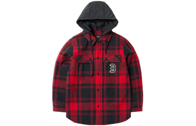 MLB Basic Logo Jackets Unisex Red Hooded Moderate Other