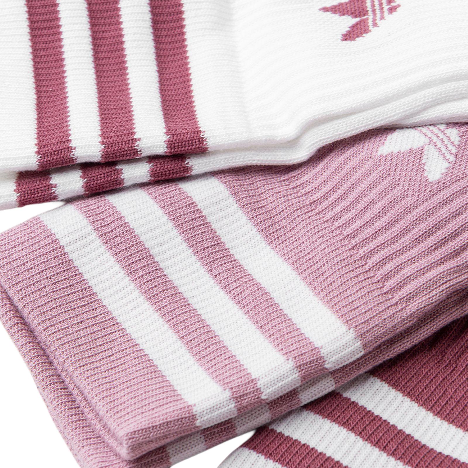 Adidas Originals Crew Socks Unisex 3 Pack White/Magical Purple Red/Dark Red