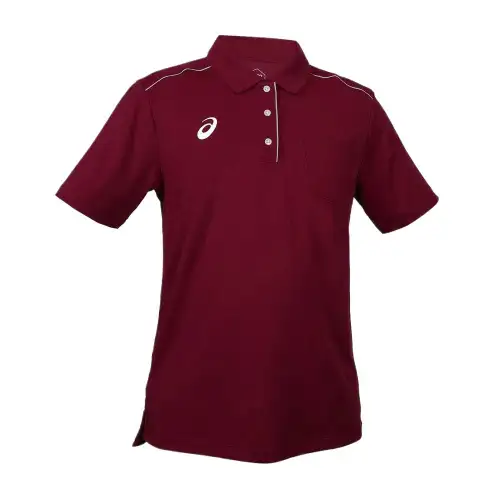 Asics Polo Shirt Men's Burgundy White