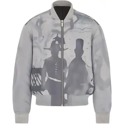 DIOR Quarterly New Products Jackets Men's Gray Baseball Collar Moderate Other