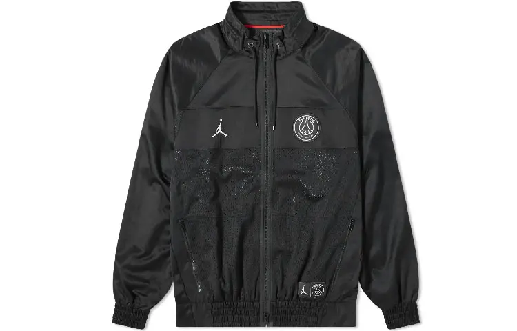 Jordan PSG Jackets Men's Black Stand Collar Moderate Pilot
