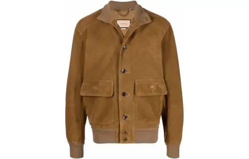 【Previous Season】GG logo plaque suede jacket