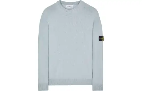 STONE ISLAND Logo Patch Crewneck Knitted Jumper