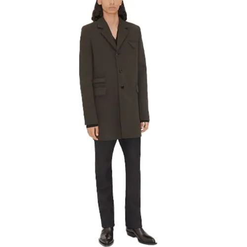 Bottega Veneta FW21 Long Sleeved Coat Men's Dark Chocolate