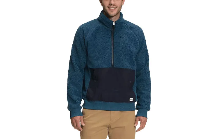 THE NORTH FACE Jackets Men's Turquoise Stand Collar Thickened Straight Fit