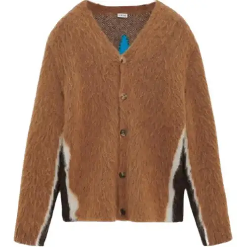 LOEWE Textured Fabric Long Sleeve Cardigan