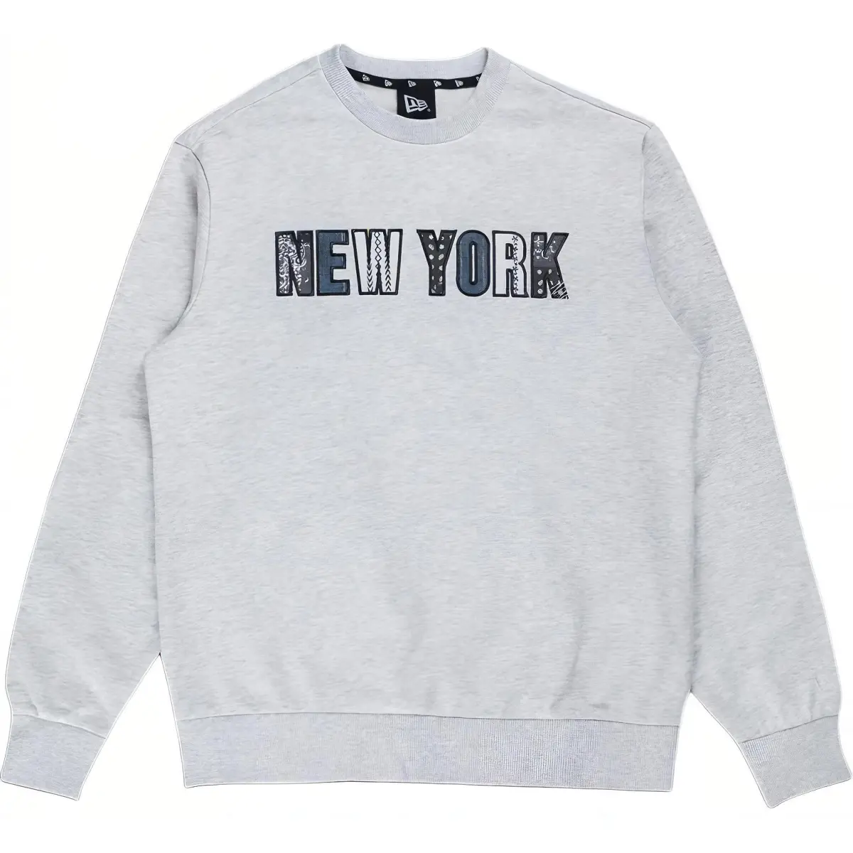 New Era Sweatshirts Unisex Gray Crew Neck Moderate