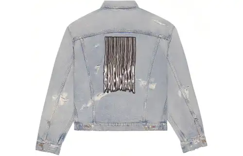 Balenciaga Barcode Large Fit Denim Jacket