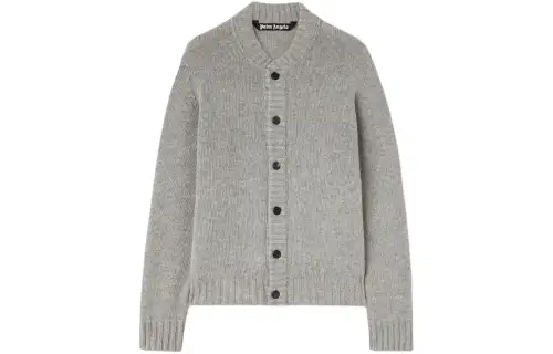 PALM ANGELS Logo Intarsia Buttoned Cardigan